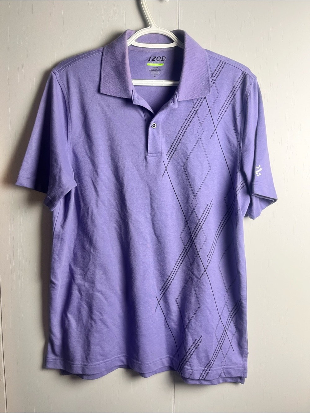 IZOD PerformX Cool FX Golf Polo Shirt Men’s Medium Purple Performance Stretch.